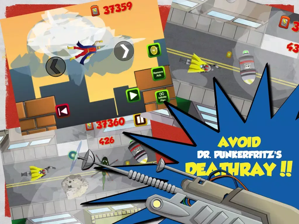 Flying Superheroes of Steel iPad  سکرین شاٹس