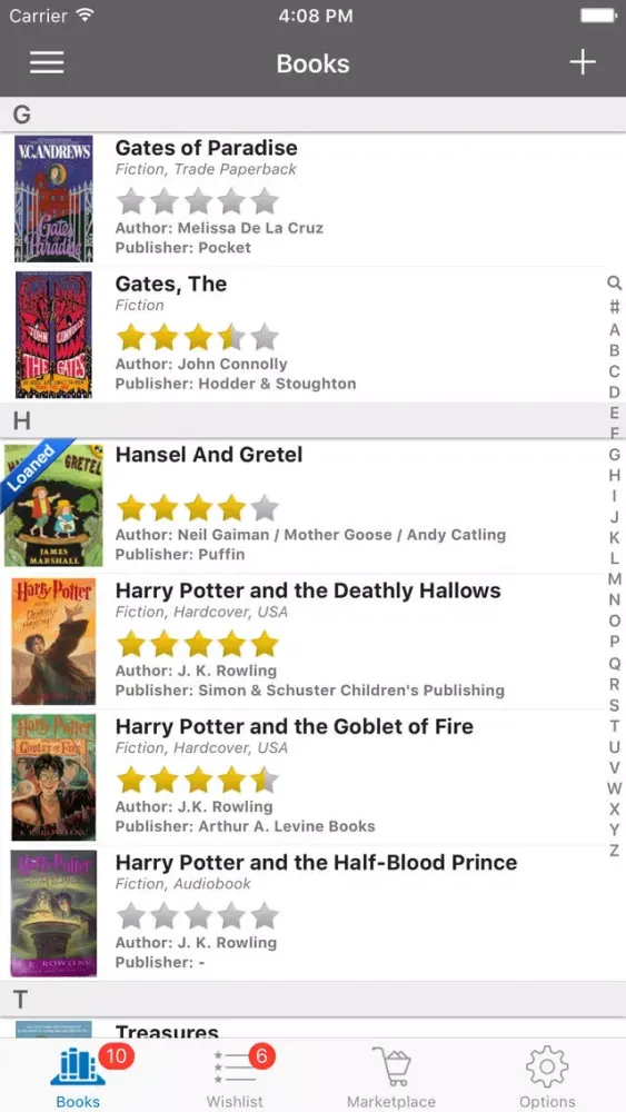 Captures d'écran de iCollect Books -- Bookshelf List Manager, Collector, Organizer & Inventory Database Buddy