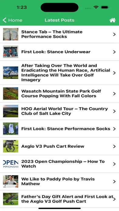 Hooked on Golf Blog স্ক্রিনশট