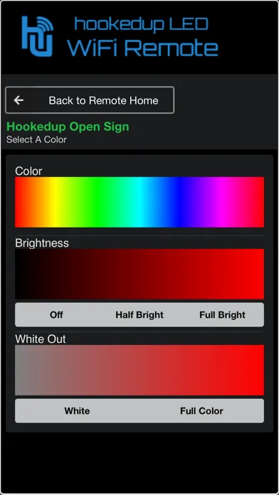 Capturas de pantalla de Hookedup WiFi LED Remote