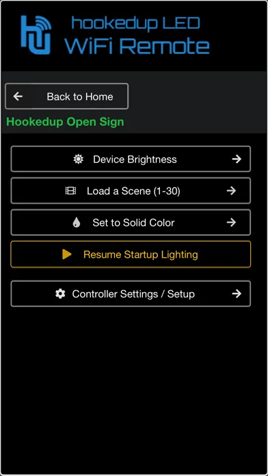 Capturas de pantalla de Hookedup WiFi LED Remote