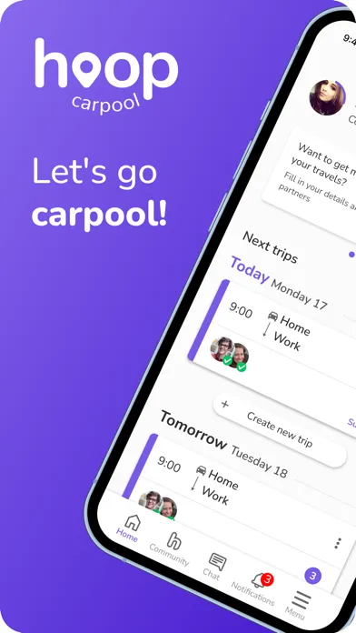Hoop Carpool - Compartir coche سکرین شاٹس