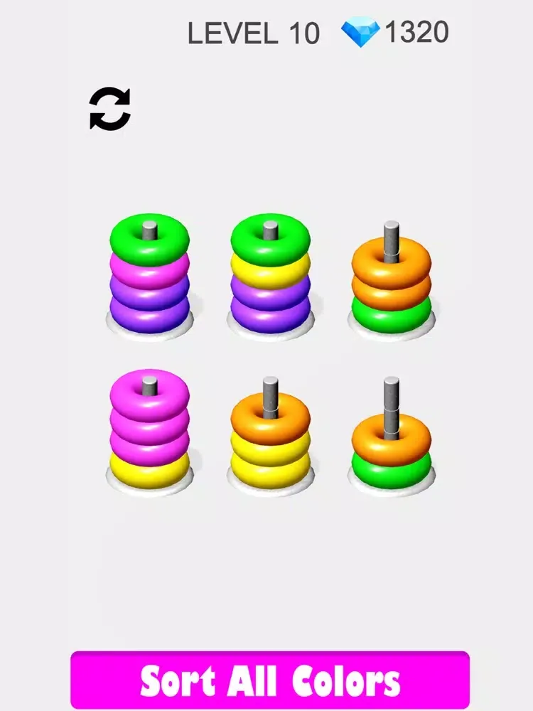 Capturas de pantalla de Hoop Stack Colors & Ring Games iPad 