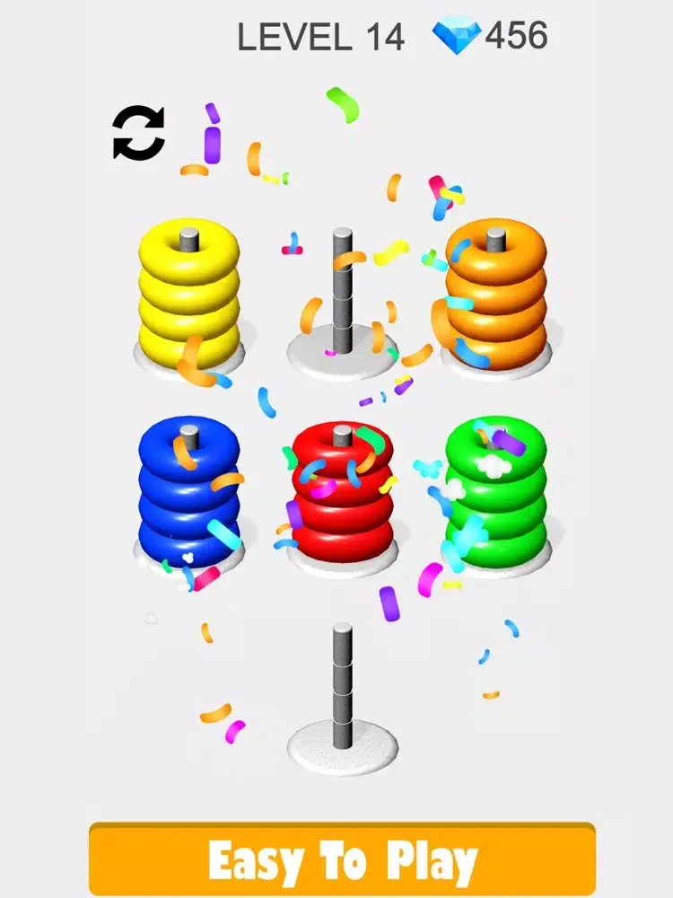 Capturas de pantalla de Hoop Stack Colors & Ring Games iPad 