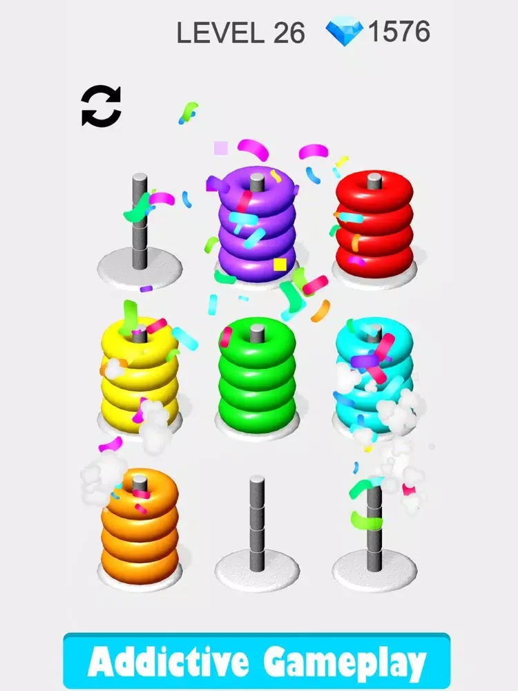 Capturas de pantalla de Hoop Stack Colors & Ring Games iPad 