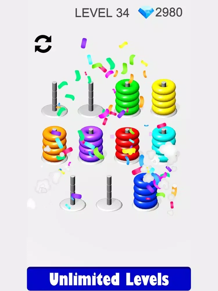 Capturas de pantalla de Hoop Stack Colors & Ring Games iPad 