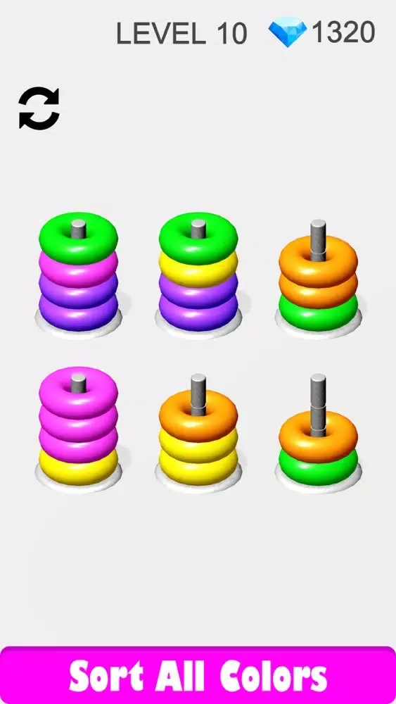 Capturas de pantalla de Hoop Stack Colors & Ring Games