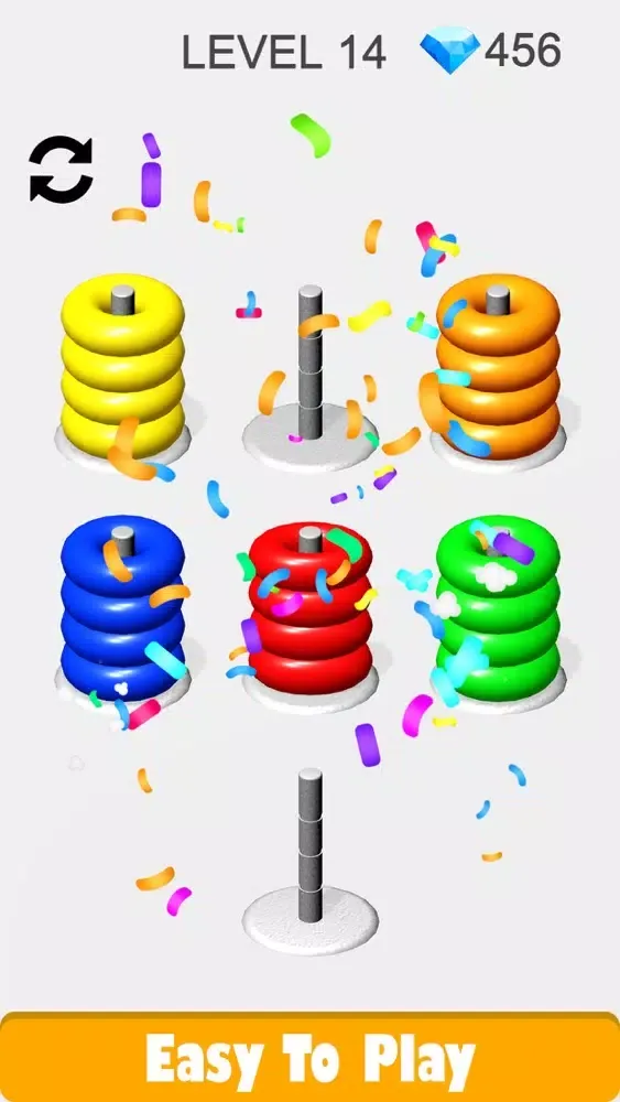 Capturas de pantalla de Hoop Stack Colors & Ring Games