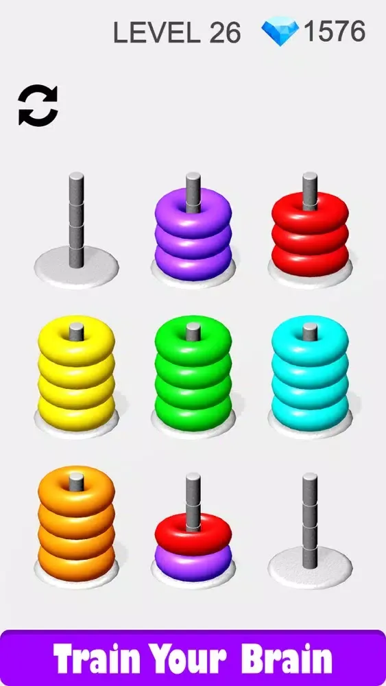 Capturas de pantalla de Hoop Stack Colors & Ring Games