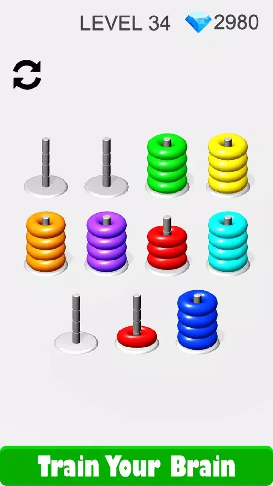 Capturas de pantalla de Hoop Stack Colors & Ring Games