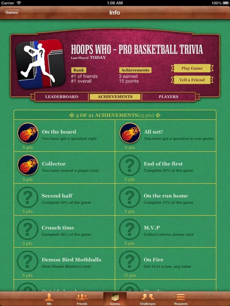Capturas de tela do Hoops Who - Pro Basketball Trivia iPad 