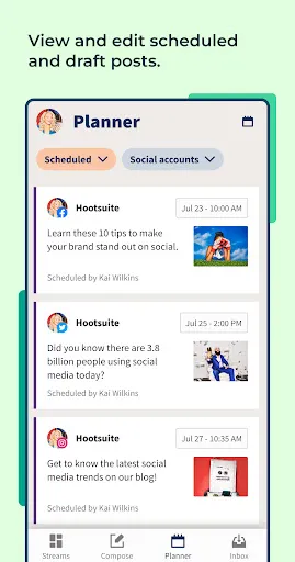 Hootsuite: Schedule Posts Screenshots