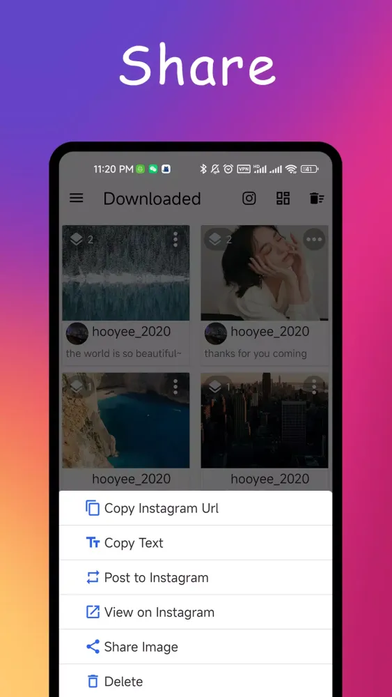 صور Instdown: Video Downloader