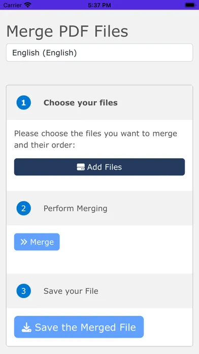 Zrzuty ekranu Merge PDF Documents