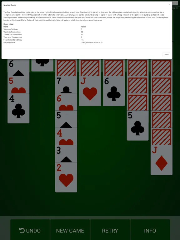 Ảnh chụp màn hình của Offline Solitaire iPad 