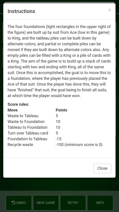 Ảnh chụp màn hình của Offline Solitaire