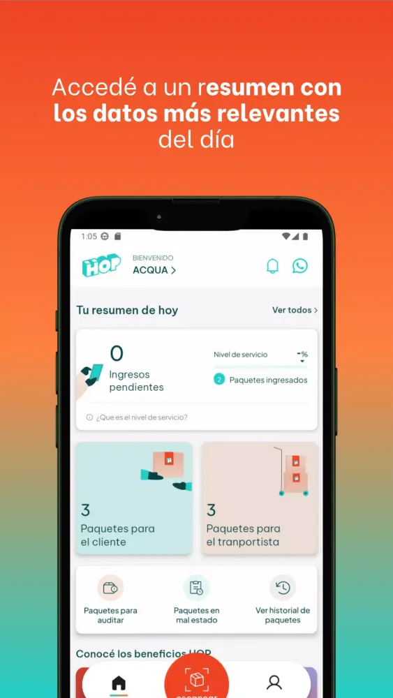 Zrzuty ekranu HOP Puntos de Entrega