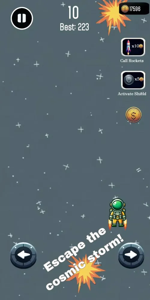 ภาพหน้าจอของ Stardust Surfer