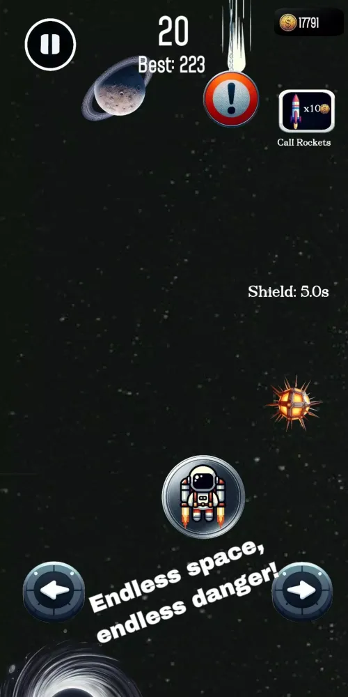 ภาพหน้าจอของ Stardust Surfer