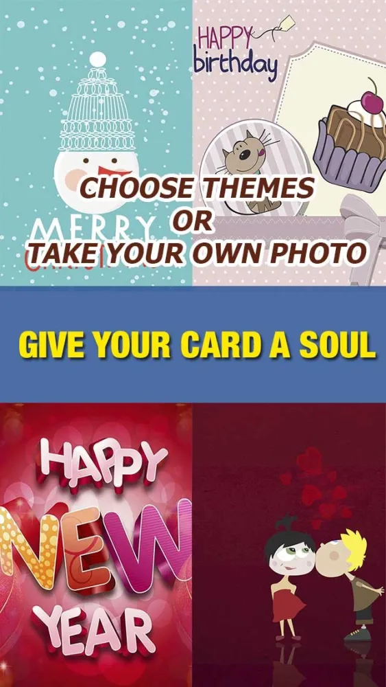 Zrzuty ekranu Egift Maker – Create Greeting, Thanksgiving Card With Beautiful Theme, Emoticon And Message