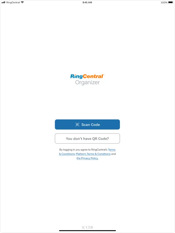 Capturas de tela do RingCentral Organizer iPad 