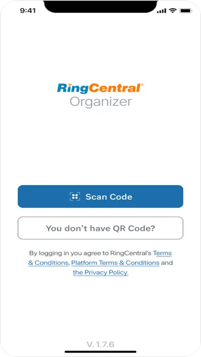 Capturas de tela do RingCentral Organizer
