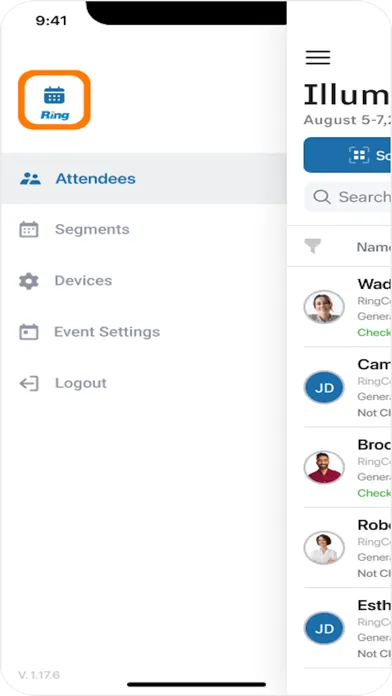 Capturas de tela do RingCentral Organizer