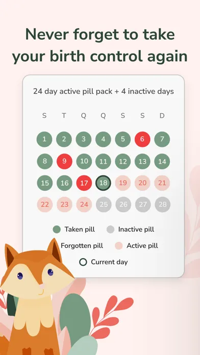 Tangkapan layar Pill Time : Birth Control