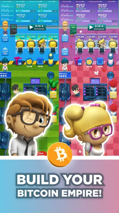 ภาพหน้าจอของ Crypto Miner: Bitcoin Factory