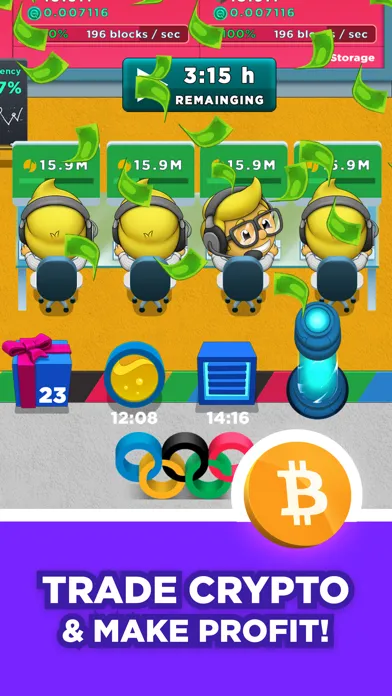 ภาพหน้าจอของ Crypto Miner: Bitcoin Factory