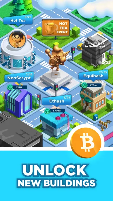 ภาพหน้าจอของ Crypto Miner: Bitcoin Factory