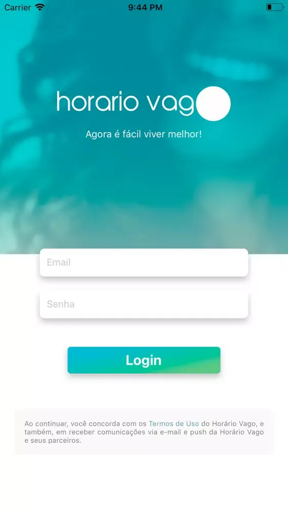 Tangkapan layar Horário Vago - Profissionais