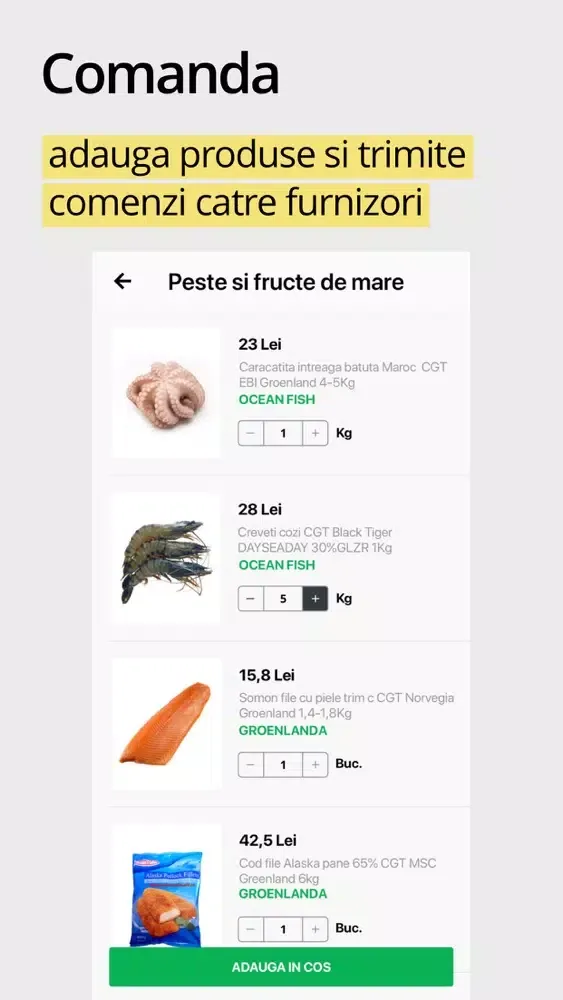 HORECA ORDERS Ekran Görüntüleri