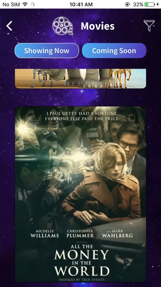 Capturas de tela do Stargate Cinemas