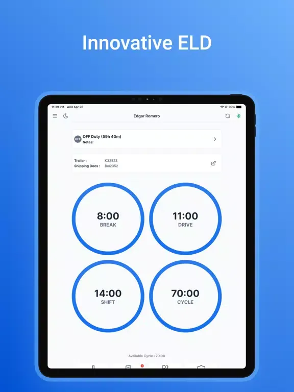 Horizon ELD iPad  Ekran Görüntüleri
