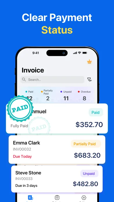 ภาพหน้าจอของ Invoice Maker - Easy Invoices