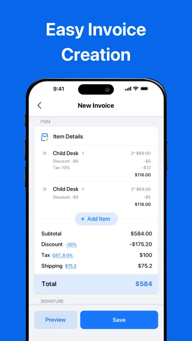 ภาพหน้าจอของ Invoice Maker - Easy Invoices