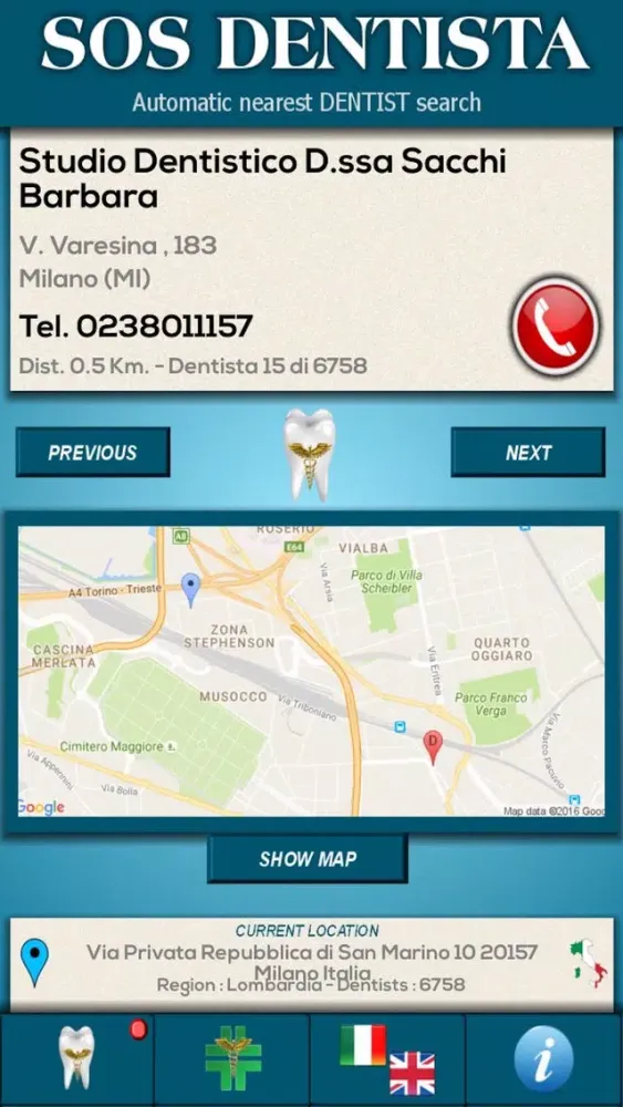 Capturas de tela do SOS Dentista