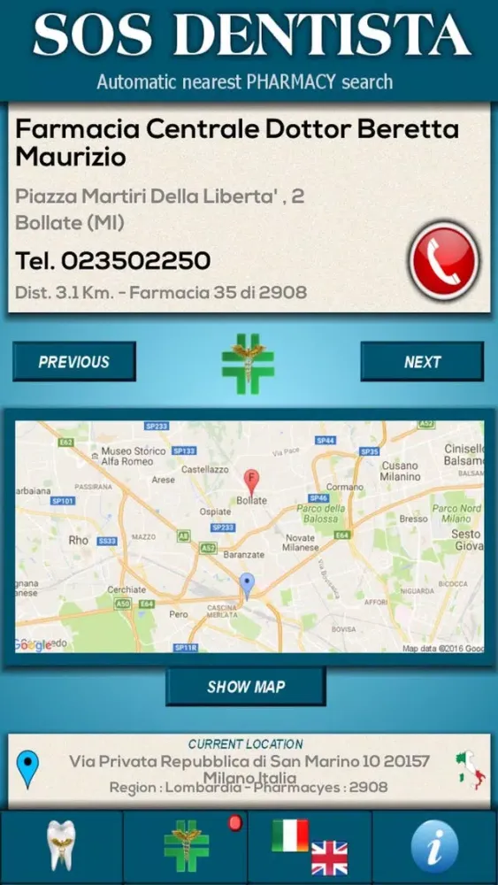 Capturas de tela do SOS Dentista
