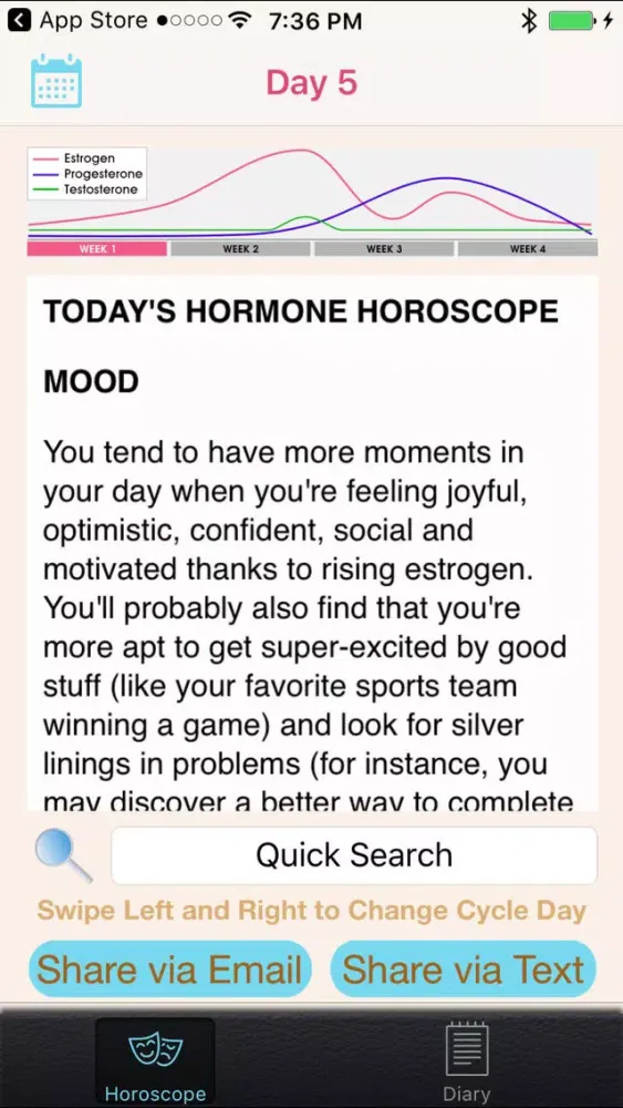 Hormone Horoscope Pro سکرین شاٹس
