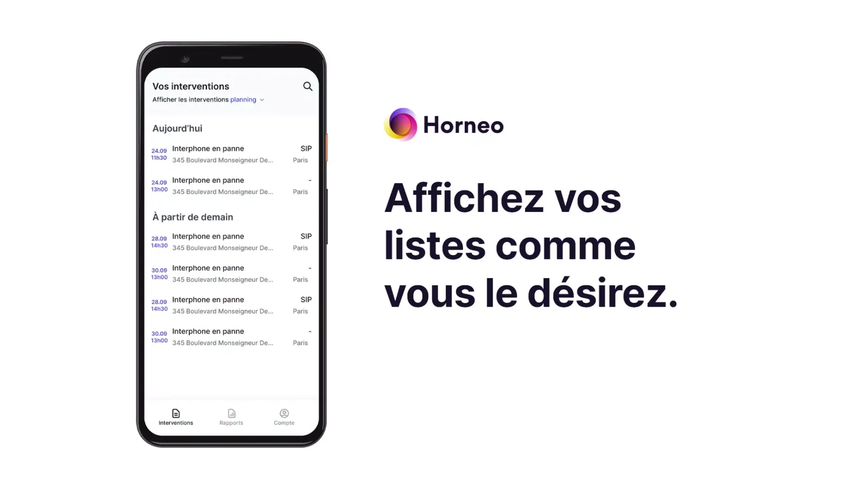 Horneo GMAO Ekran Görüntüleri
