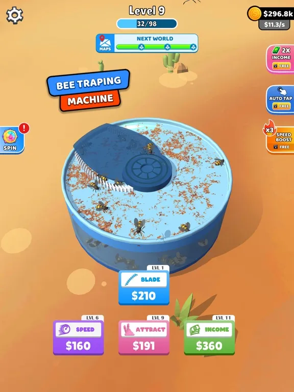 Capturas de tela do Hornet Trap Idle iPad 