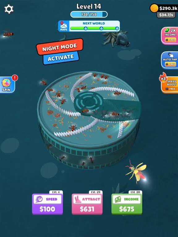 Capturas de tela do Hornet Trap Idle iPad 