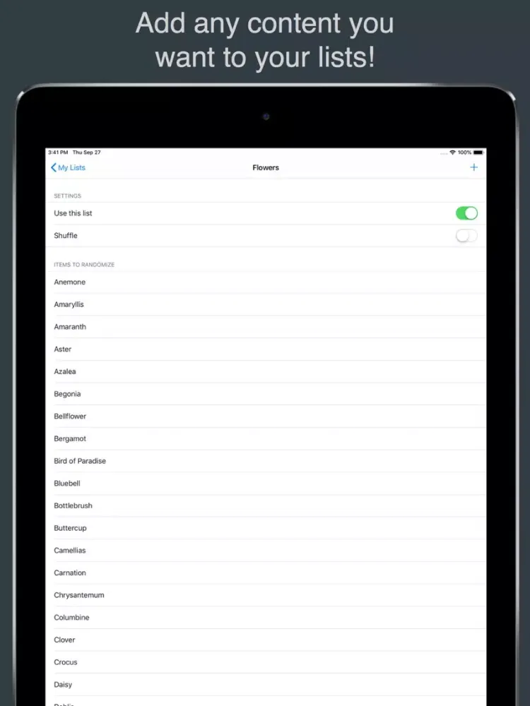 Capturas de tela do Shake: Random & Shuffle iPad 