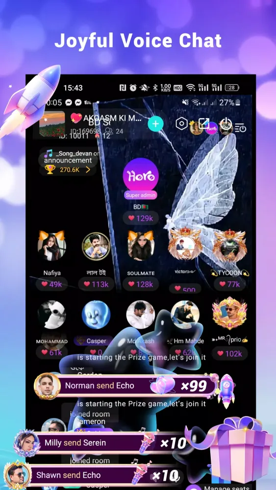 Capturas de pantalla de Horo