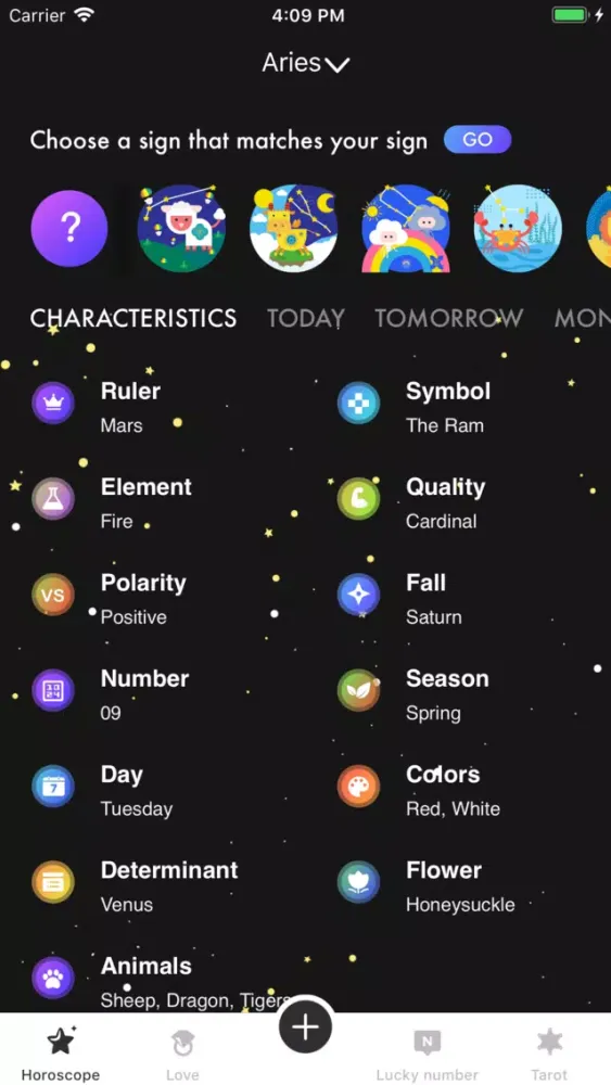 Zrzuty ekranu Horoscope Visionary