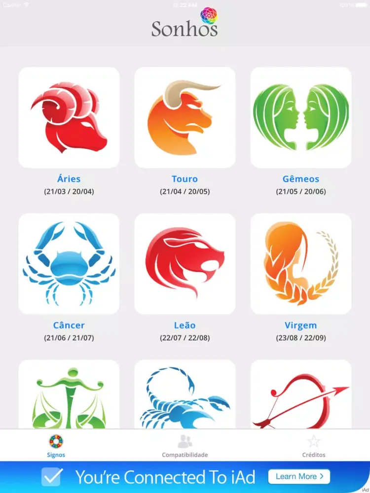 Captures d'écran de Horóscopo e Compatibilidade iPad 