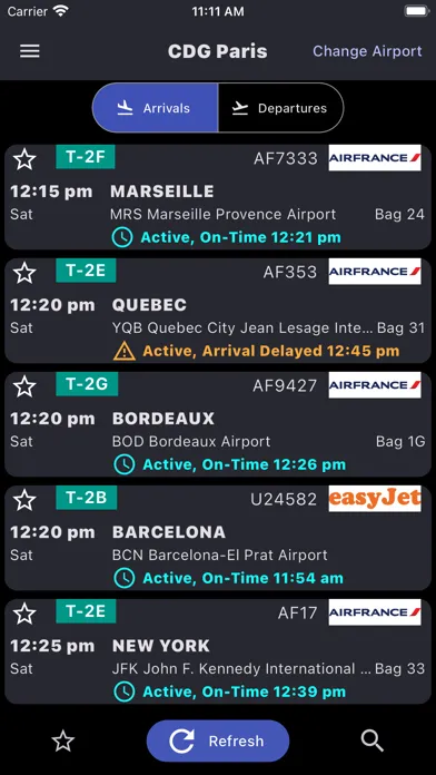 Paris CDG Airport: Flights سکرین شاٹس