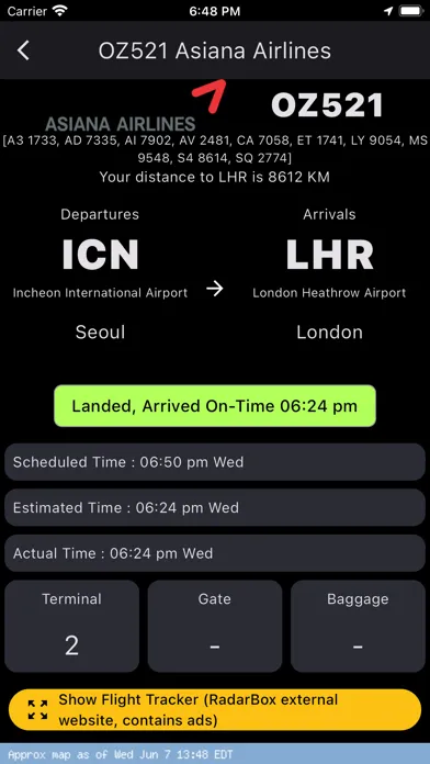 Captures d'écran de Flight Information Global