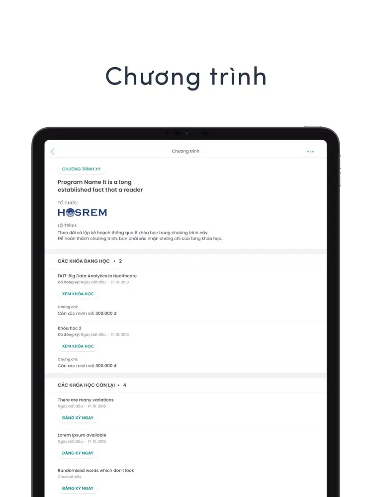 Horus eLearning iPad 應用截圖